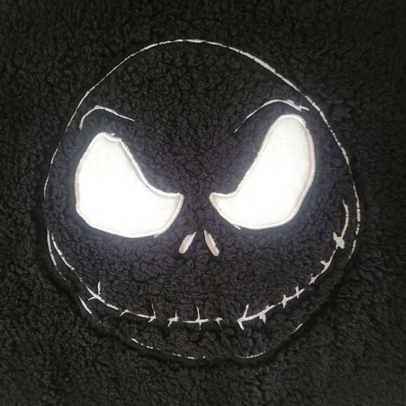 Disney Nightmare Before Christmas Women's Black Jack Skellington Fleece Pullover - Picture 8 of 13
